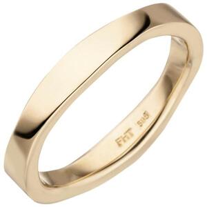 Damen Ring 585 Gold Gelbgold, Goldring (Gre: 52)