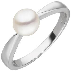 Damen Ring SWZP 925 Sterling Silber 1  Perle Perlenring (Gre: 50)