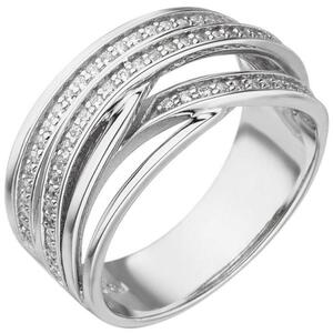 Damen Ring SWZP 925 Sterling Silber 1 Perle Perlenring (Gre: 58)