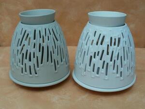 Duftlampe aus Keramik in grau oder wei (Farbe: grau)