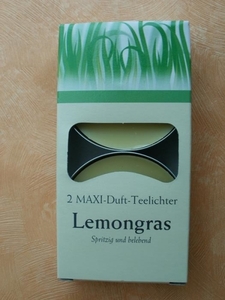 Maxi-Teelichter Lemongras 2 Stck