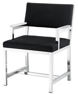 Casa Padrino Designer Stuhl mit Armlehnen 55 x 59 x H. 82 cm - Luxus Brombel