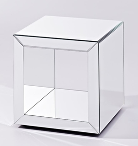 Casa Padrino Luxus Spiegelglas Beistelltisch im Wrfel Design 46 x 46 x H. 48 cm - Designer Wohnzimmermbel