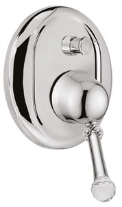 Luxus Dusch Unterputz-Einhebelmischer mit Umstellung Silber 15,6 x H. 16 cm - Badezimmer Armaturen Made in Italy