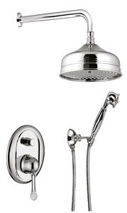 Luxus Badezimmer Duschgarnitur / Brauseset mit Swarovski Kristallglas Silber - Luxus Qualitt 