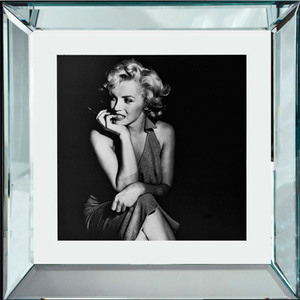 Casa Padrino Designer Bild Bleib eine Weile Marilyn Monroe 40 x  40 cm - Limited Edition