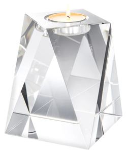 Casa Padrino Kristallglas Teelichthalter 15 x 15 x H. 18 cm - Luxus Deko Accessoires