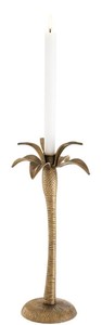 Casa Padrino Luxus Kerzenhalter Vintage Messingfarben  20 x H. 42 cm - Messing Kerzenstnder im Palmen Design