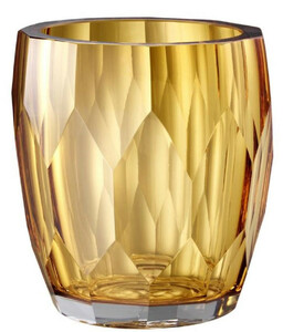 Casa Padrino Luxus Deko Glas Vase Gelb  12 x H. 14 cm - Luxus Qualitt