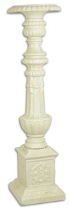 Casa Padrino Barock Kerzenstnder Wei 19,5 x 19,5 x H. 69,5 cm - Edler Gusseisen Kerzenhalter im Barockstil