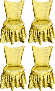 Pomps by Casa Padrino Luxus Barock Schloss Esszimmersthle Gold Bouquet Muster / Gold - Pompse Barock Sthle designed by Harald Glckler - 4 Esszimmersthle - Barock Mbel