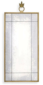 Casa Padrino Luxus Wandspiegel Antik Messingfarben 60 x 2 x H. 140 cm - Rechteckiger Spiegel mit antikem Spiegelglas - Wohnzimmer Spiegel - Schlafzimmer Spiegel - Garderoben Spiegel - Luxus Mbel