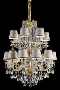 Casa Padrino Luxus Barock Kristall Kronleuchter Gold / Silber  85 x H. 100 cm - Groer Kronleuchter mit venezianischen Kristallglas - Edel & Prunkvoll - Luxus Qualitt - Made in Italy