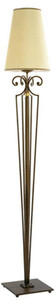 Casa Padrino Luxus Barock Stehleuchte Rost / Gold / Creme  30 x H. 180 cm - Prunkvolle Barockstil Metall Stehlampe mit rundem Lampenschirm - Luxus Qualitt - Made in Italy
