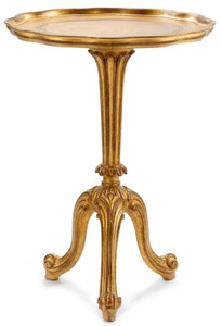 Casa Padrino Luxus Barock Beistelltisch Antik Gold - Prunkvoller Barockstil 3-Bein Massivholz Tisch - Luxus Mbel im Barockstil - Barock Mbel - Luxus Qualitt - Made in Italy