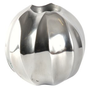 Designer Shine Teelicht Halter aus poliertem Aluminium Durchmesser 12,5 cm - Teelichter Kerzenhalter