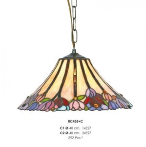 Handgefertigte Tiffany Pendelleuchte Hngeleuchte Durchmesser 40 cm, 1-Flammig - Leuchte Lampe
