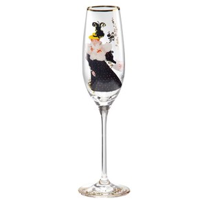 Champagnerglas mit einem Motiv von T. Lautrec Luce Myres, 0,19 Ltr. - feinste Qualitt aus der Tettau Porzellanfabrik - wunderschnes Sektglas