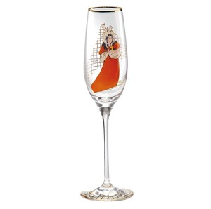Champagnerglas mit einem Motiv von T. Lautrec May Belfort, 0,19 Ltr. - feinste Qualitt aus der Tettau Porzellanfabrik - wunderschnes Sektglas