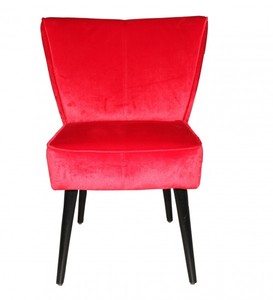 Casa Padrino Esszimmer Stuhl Rot / Schwarz ohne Armlehnen - Barock Mbel