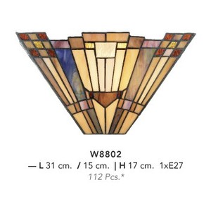 Casa Padrino Tiffany Wandleuchte Durchmesser 31 x 17 cm Wand Leuchte Lampe Wandlampe