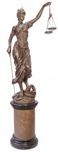 Riesige Casa Padrino Luxus Bronze Figur Justitia 190 cm  - Skulptur