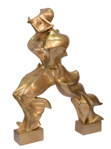 Riesige Casa Padrino Luxus Bronze Figur -Unique Forms Of Continuity In Space- 127 cm  - Skulptur Futurismus