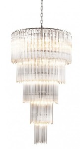 Casa Padrino Luxus Hngeleuchter Glas Kristall - Barock Restaurant - Hotel Lampe Leuchte - Hngeleuchte Art Deco