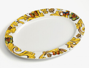 Harald Glckler Porzellan Platte oval 35 x 25 cm  Barock Dekoration Pomps