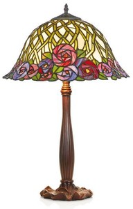 Casa Padrino Tiffany Tischleuchte Hockerleuchte Durchmesser 40 cm - Leuchte Lampe