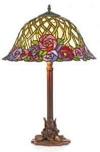 Casa Padrino Tiffany Tischleuchte Hockerleuchte Durchmesser 40 cm ModX3a - Leuchte Lampe