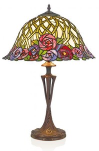 Casa Padrino Tiffany Tischleuchte Hockerleuchte Durchmesser 40 cm ModX3b - Leuchte Lampe
