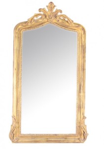 Casa Padrino Luxus Barock Wandspiegel Gold 150 x 75 cm - Massiv und Schwer - Goldener Spiegel