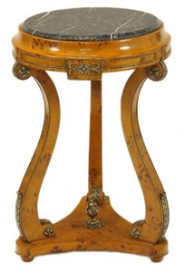 Casa Padrino Barock Beistelltisch Vogelaugen Ahorn H70 x 45cm - Ludwig XVI Antik Stil Tisch - Mbel