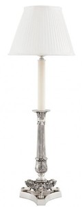 Casa Padrino Luxus Tischleuchte Silber Durchmesser 12 x 20 x H 58 cm - Leuchte - Tischleuchte 