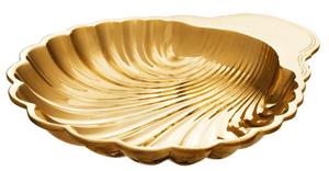 Casa Padrino Luxus Messing Muschel Serviertablett Gold - Designer Tablett