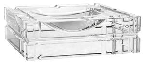 Casa Padrino Designer Kristallglas Aschenbecher 21 x 21 x H. 6,7 cm - Luxus Edition