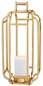 Casa Padrino Luxus Kerzenleuchter Gold 25 x 25 x H. 55 cm - Hotel Accessoires