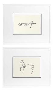 Casa Padrino Bilder 2er Set Picasso 65 x H. 154 cm - Luxus Hotel Dekoration