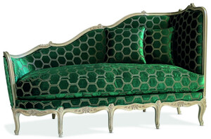 CPBlack Luxus Barock Sofa by Casa Padrino Grn / Silber - Linke Seite