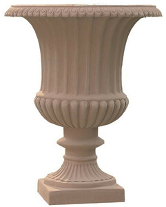 Casa Padrino Barock Blumenvase Terracotta  36 x H. 46 cm - Handgefertigte Keramik Vase - Balkon Terrassen Garten Deko im Barockstil