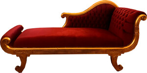 Casa Padrino Barock Chaiselongue Modell XXL Bordeaux Rot / Gold - Antik Stil - Recamiere Wohnzimmer Mbel