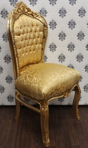 Casa Padrino Barock Esszimmer Stuhl Gold Muster / Gold - Antik Stil  Barock Mbel 