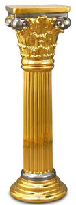 Casa Padrino Barock Keramik Sule Gold / Silber 28 x 28 x H. 88 cm - Barockmbel