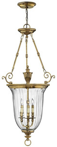 Casa Padrino Luxus Barock Hngeleuchte Messingfarben  57,2 x H. 113 cm - Hngelampe aus massivem Messing - Edel & Prunkvoll