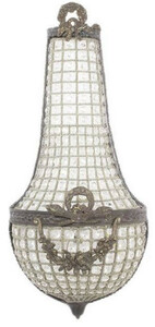 Casa Padrino Barock Kristall Wandleuchte Oxidiert 30 x H. 70 cm - Elegante Wandlampe im Barockstil - Barock Leuchten - Edel & Prunkvoll