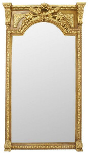 Casa Padrino Barock Spiegel Gold 120 x H. 225 cm - Prunkvoller Wandspiegel im Barockstil - Antik Stil Garderoben Spiegel - Wohnzimmer Spiegel - Barock Mbel