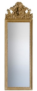 Casa Padrino Barock Spiegel Gold 58 x H. 180 cm - Prunkvoller Wandspiegel mit wunderschnen Verzierungen