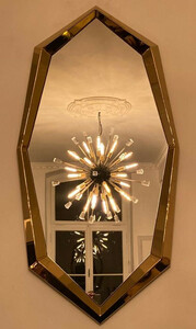 Casa Padrino Luxus Designer Spiegel Gold 81 x H. 157 cm - Achteckiger Metall Wandspiegel - Garderoben Spiegel - Wohnzimmer Spiegel - Luxus Designer Mbel - Luxus Interior