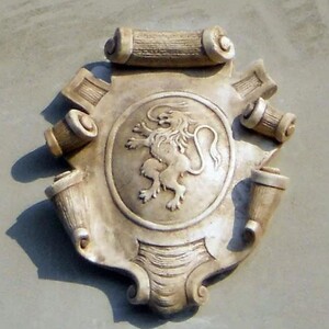 Casa Padrino Luxus Barock Wandrelief Wappen Antik Beige H. 69 cm - Made in Italy